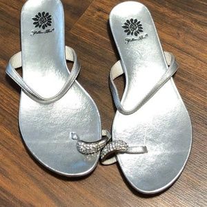 Yellow Box flip flops